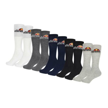 5 Pack Ellesse Socks Black/White/Grey/Navy